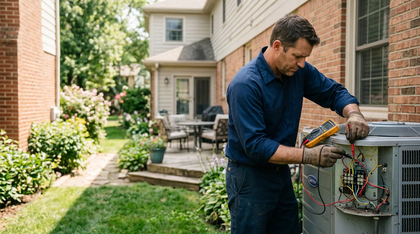 HVAC technician working near Macksville, KS